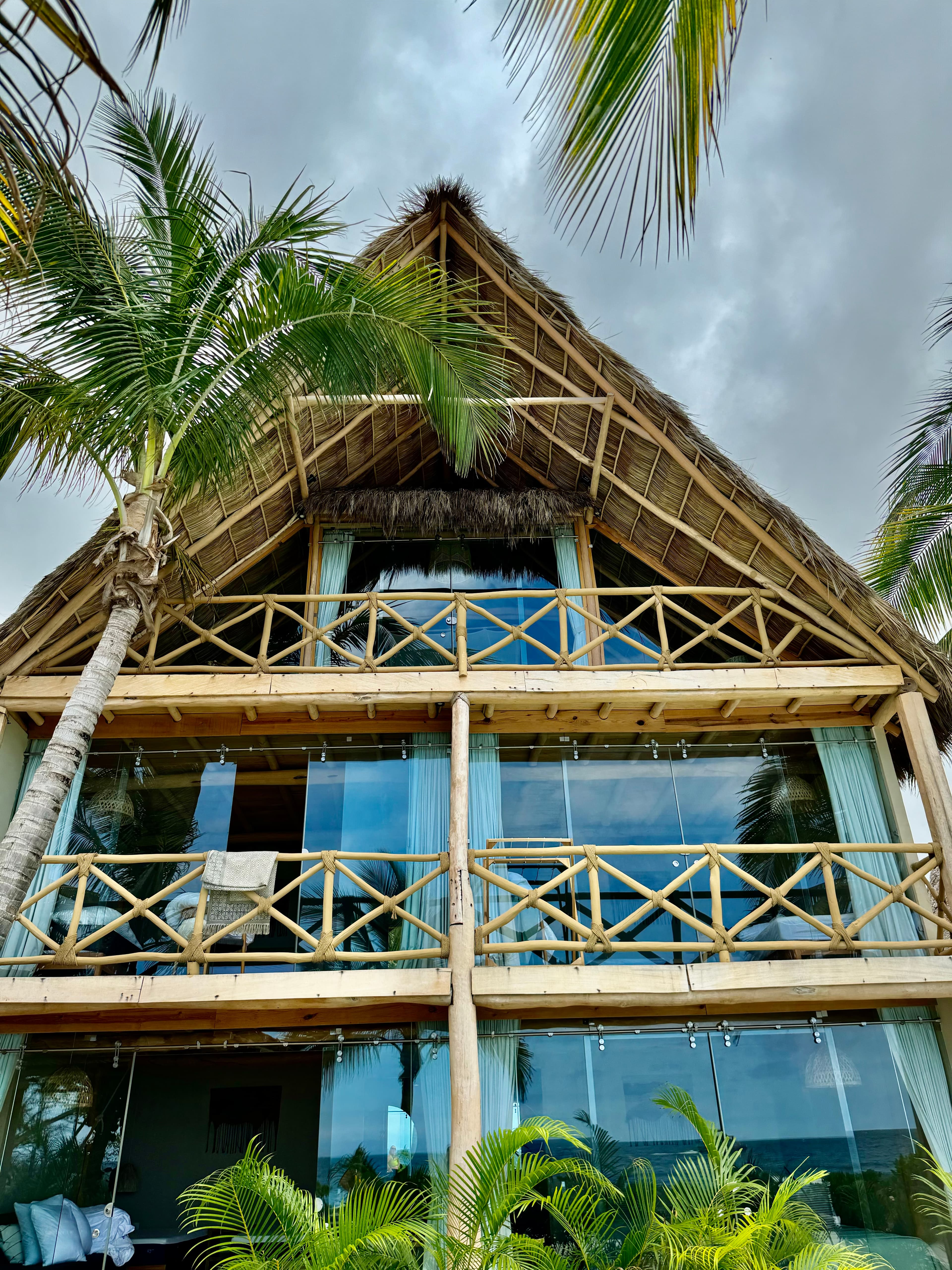 Inspiration — thatched beachfront villa and ocean, Maldives
